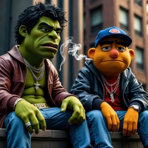 In the style of the Muppet Show: best friends Dert and Bernie (w...