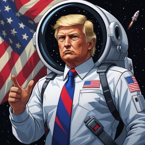 Trump space crafter in gta art style