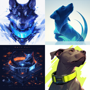 Design a sleek and modern logo for 'SmartPet' that reflects a fu...