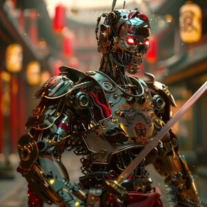 Cyborg's samurais, HDR, masterpiece, ultra-detailed, ultra-real...