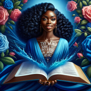 Create an image of an ultra-light-skinned African-American woman...