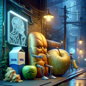 Picture a world where anthropomorphic food items go about their...