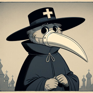 Russian plague doctor bear