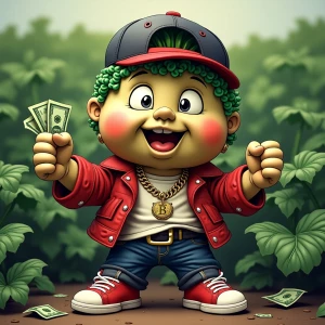 immaculately detailed and designed cartoon cabbage patch kids, w...