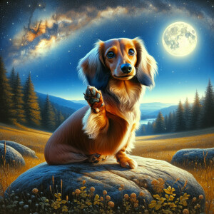 a captivating hyperrealism watercolor oil painting. A cute happy...