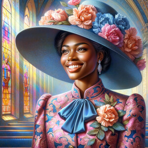 create a realistic airbrushed illustration of an African America...
