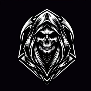 Grim reaper female nsfw black
background, extremely detailed mas...