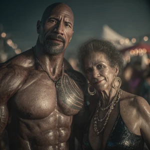 Generate a hyperrealistic image of a muscular and intimidating A...