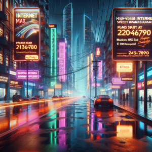 vibrant advertisement, high-speed internet, maximum speed, affor...