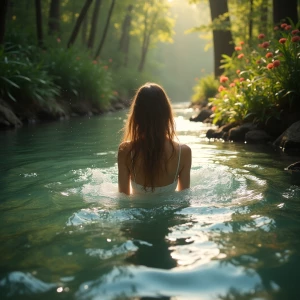 A surreal scene featuring Dahlia Valentina fit tall supple well...