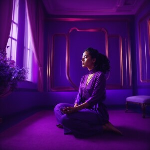 Meditations in purple room