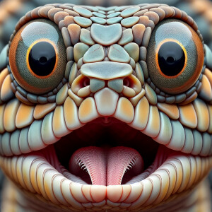 "Hyperdetailed photorealistic image of extremely shocking face o...