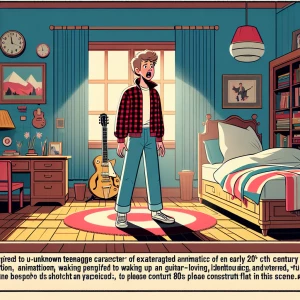 Illustrate Marty McFly, as portrayed by Michael J. Fox in "Back...