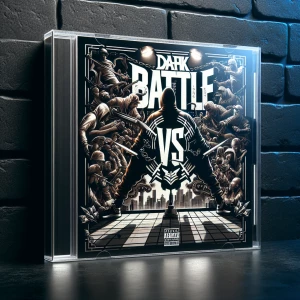 Design an album cover for a hip-hop track named "Dark Pattern BA...