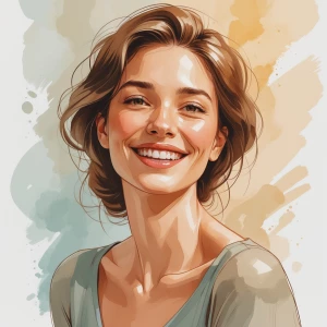 soft watercolor-style illustration with textured strokes and gen...