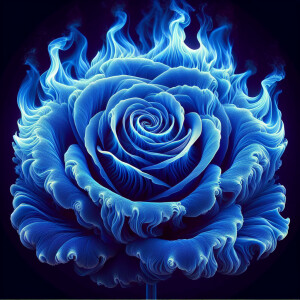 Imagine the blue flame of a gas herd that is drawing the face of...