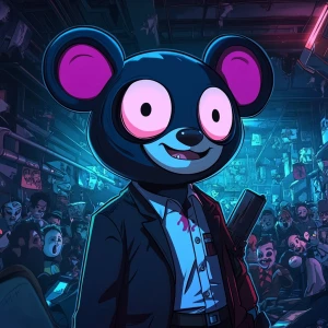 A cartoon character designed for a character selection screen in...