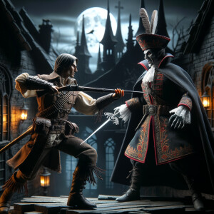 Bloodborne fighting Dracula