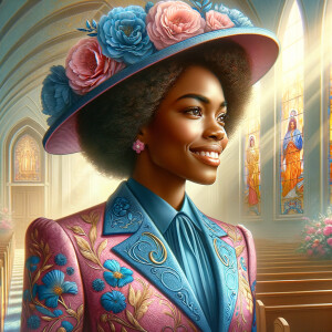create a realistic airbrushed illustration of an African America...