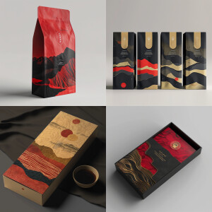 Luxurious product package box for coffee bags, unique product la...