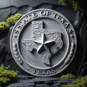 Design a high-contrast grayscale 3d bas relief of the State of T...