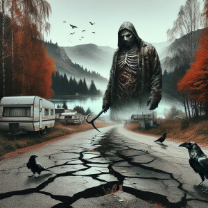 dark-art Jason from friday the 13th,intricate detailed double ex...