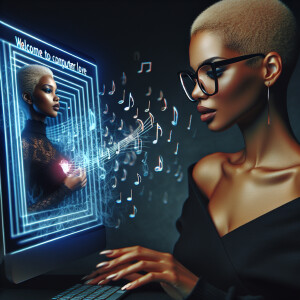 Pictures a beautiful LIGHT SKIN African American woman. She has...