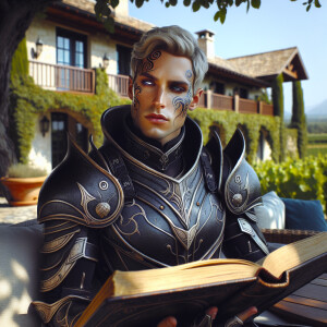 Caranthir-Ar-Fieniel from the Witcher. Black eldritch armor. Pal...