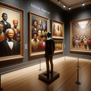 CDesign a close-up, detailed 3D view inside an African-American...