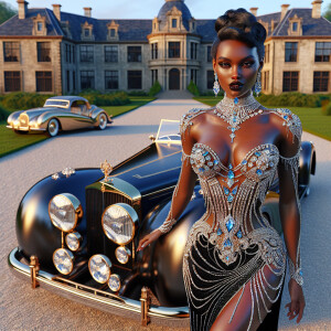 Create a vibrant, 3-D realistic illustration of an light skin, H...