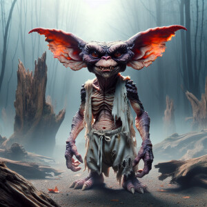 high-quality highly detailed gremlin like characters with weathe...