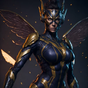 Hope Van Dyne, the Wasp, wields the powers of the Pym Particle t...