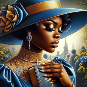Render an airbrush oil painting of an African American woman wit...