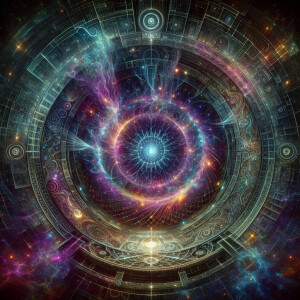 In the depths of an eldritch realm, a mysterious portal glows wi...