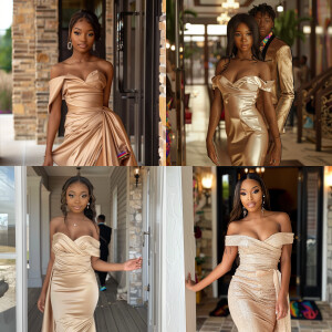 3-D image of a beautiful light skin, African-American young woma...