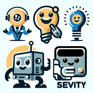 mascot 
Robot dengan kepala lampu pijar