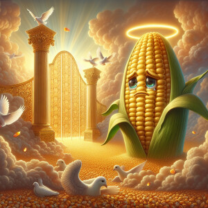 A heartwarming and intricate memorial painting of a anamorphic e...