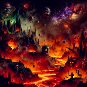 "In the palm of your hand lies a tiny nightmare world, a microco...