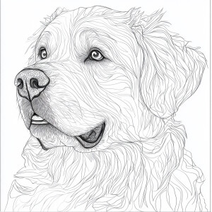 Generate a coloring book-style image in hyper realistic style fe...