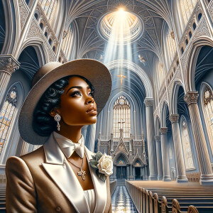 Create an airbrush oil painting of an African American woman wit...