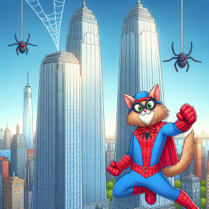 Кошка в костюме человека паука спасает башню близнецы от терракт...