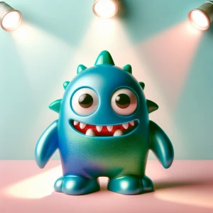 A cute plastic toy monster. The essence of creativity.