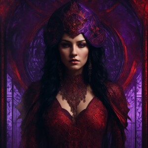 t5xxl: This digital art piece captures the essence of gothic and...