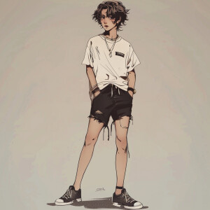 a feminine boy, girly boy, cute boy, trap, girly outfit, short s...