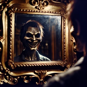 I saw you in the mirror, but it wasn’t your face.