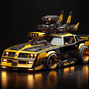 Lowrider yellow black trans-am( like bumblebee from transformers...