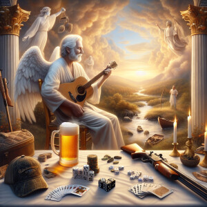 "Imagine an uplifting memorial image that captures the essence o...