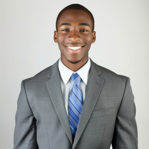 A man wearing a suit.

The Suit Color is gray 

The Tie Color is...