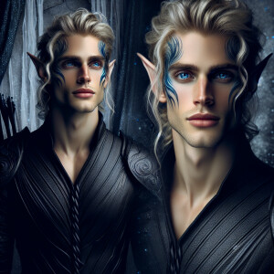 A very attractive, tall elven male of the Aen Elle with a mascul...
