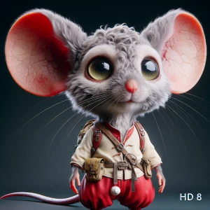 Mickey Mouse  in the style of Yautja's (Hunter Predator),ultra-d...